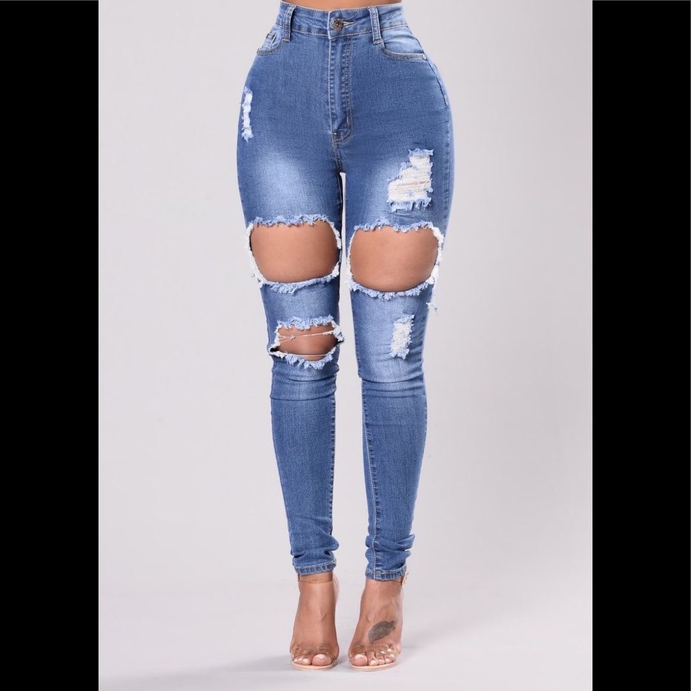 Fashion Nova Distressed Jeans